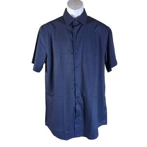 Tom Baine Button Down Shirt‎ Mens XL Navy Blue Performance Slim Fit Stretch